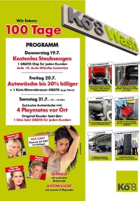 100 Tage High-End Autowäsche - Kö8-Wash-Party und Bademoden-Präsentation